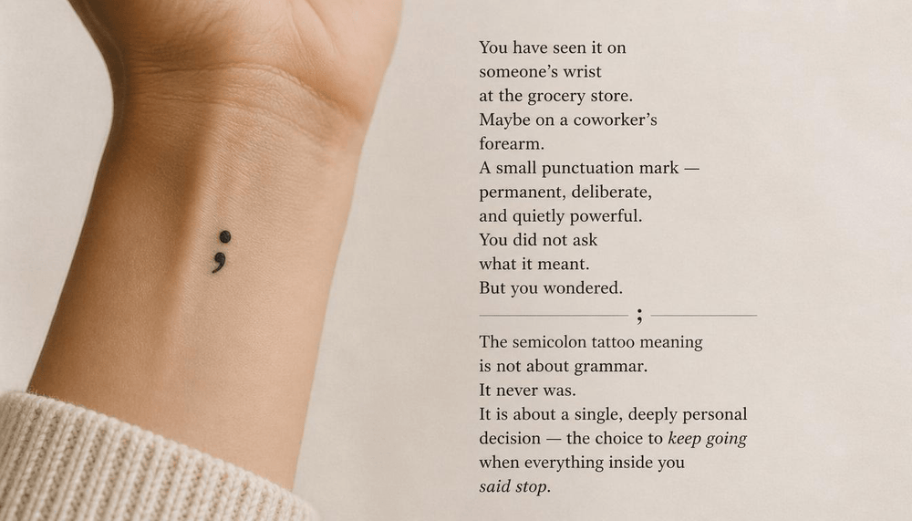 Semicolon Tattoo