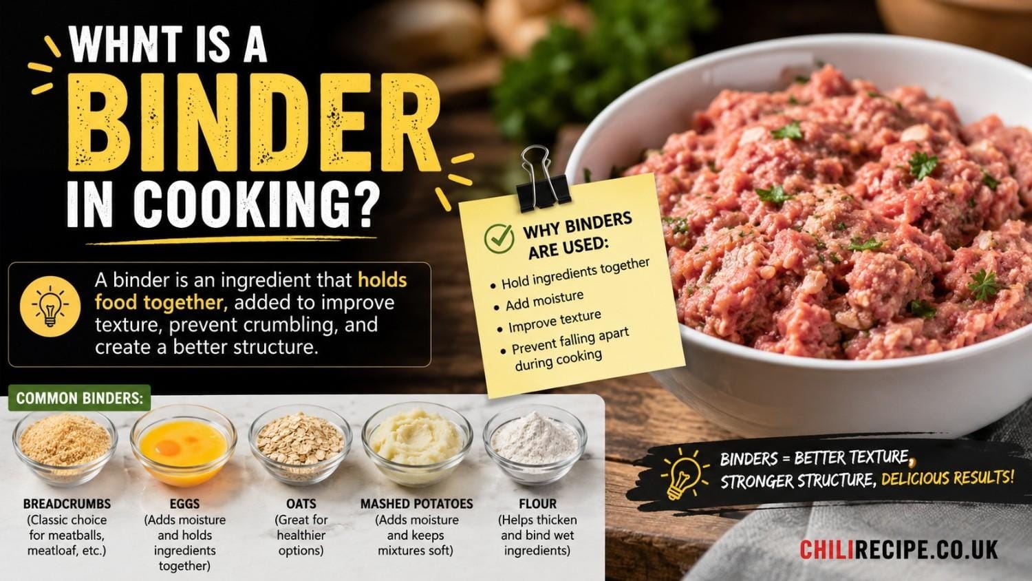 what is a binder in cooking