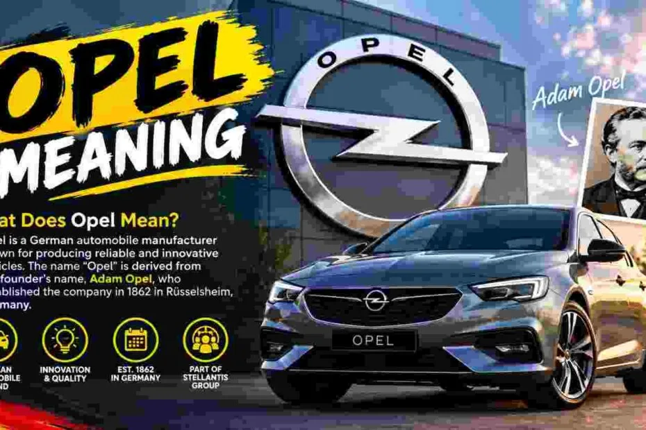 Opel meaning explained - German automotive brand heritage and lightning bolt logo
